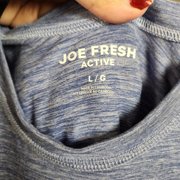 Joe Fresh Activewear Blue One Piece Sleeveless Jumpsuit Joggers Pockets Large - Picture 7 of 8